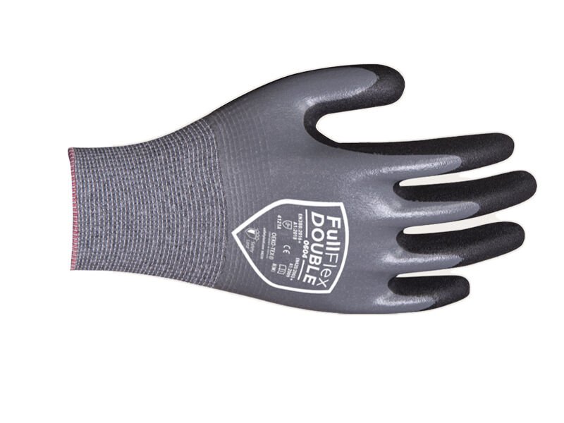 FullFlex DOUBLE 0604 4/4 Kaplı Nitril Eldiven L - 0604