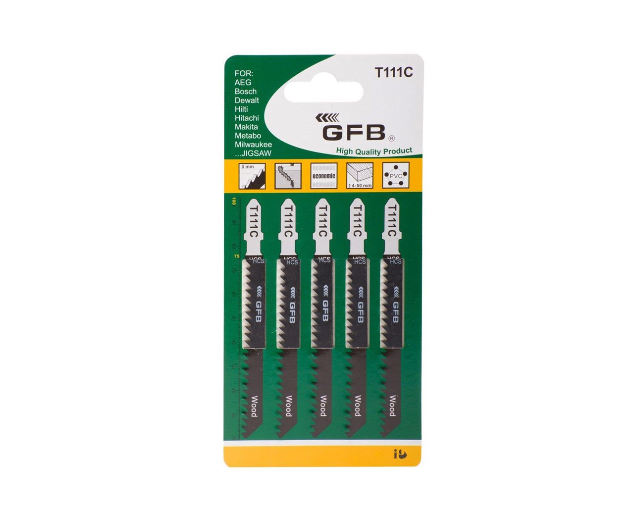 T111C Ahşap Dekupaj Testere Ağzı GFB2241 (5'li Paket)