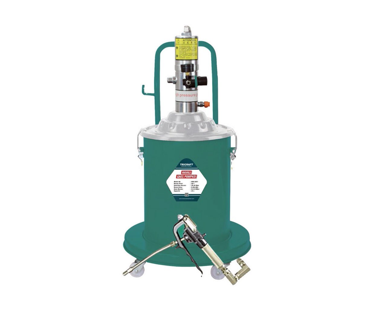MES6001 Havalı Gres Pompalı 35 Litre