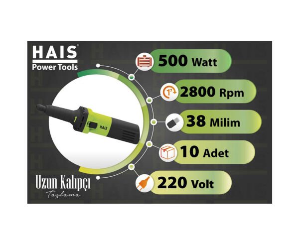 HAİS Kalıpçı Taşlama Uzun BDG1004ZB