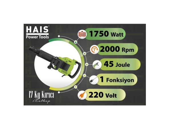 HAİS Kırıcı Matkap BDH1600X01 1750 Watt 17 kg
