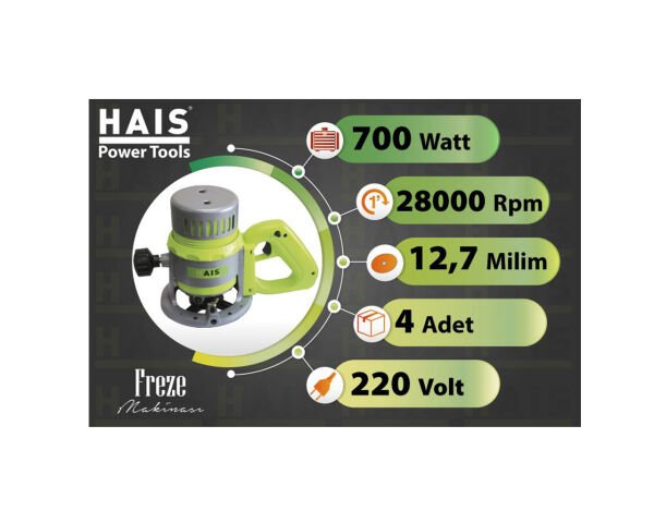 HAİS Tek Kol El Freze 700 Watt JL3601