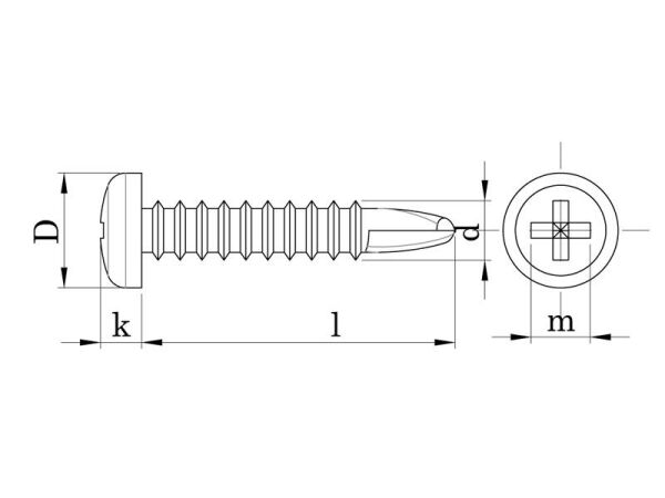 4.8x70 mm YSB İthal Matkap Uçlu Vida DIN 7504N