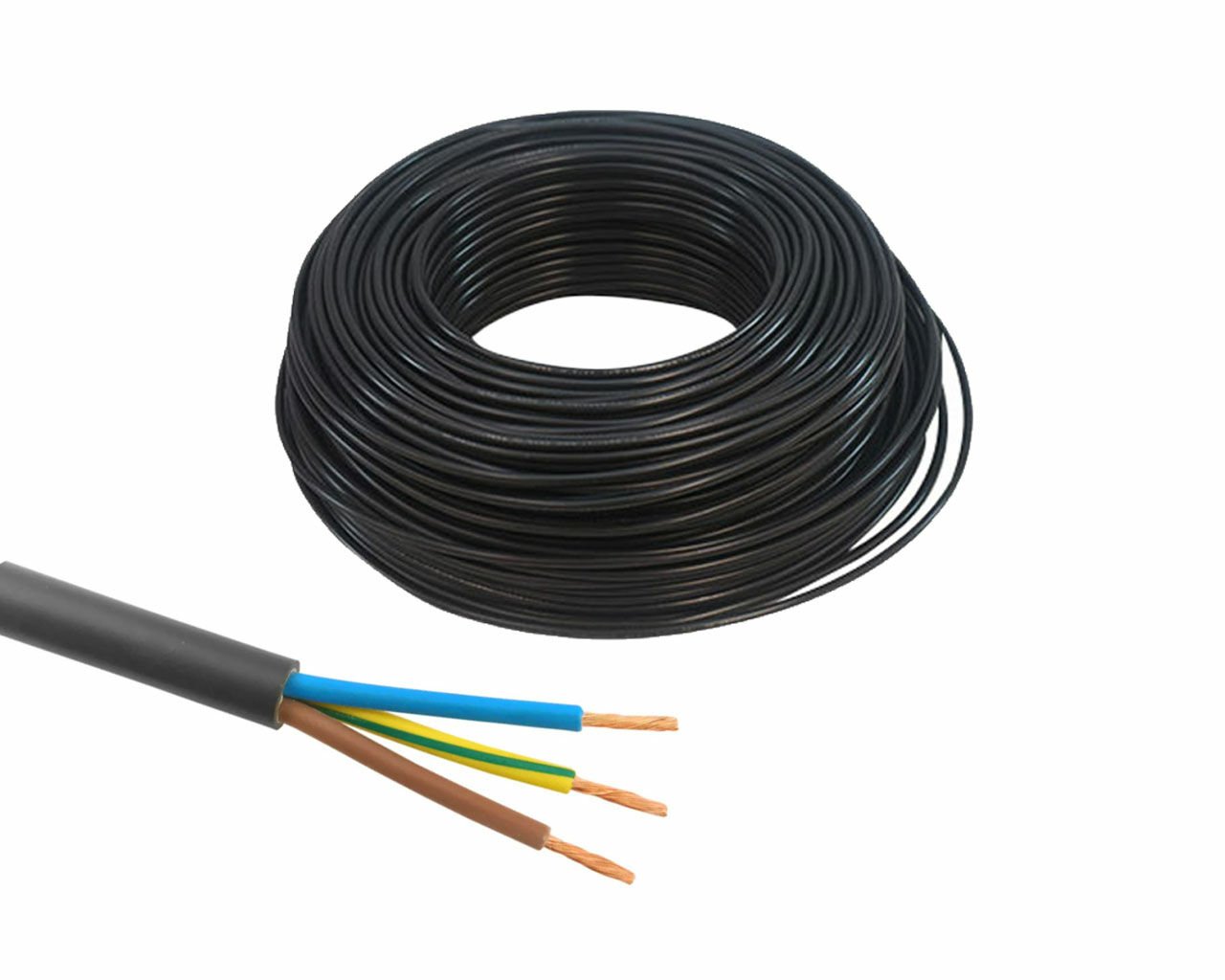 TTR Kablo Siyah 3x2.5 mm H05VV-F