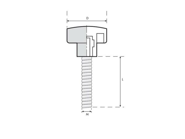 Kelebek Sap Erkek 40x28 mm M8x20