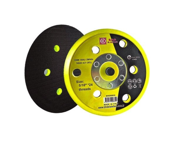 Ekzantirik Zımpara Polisaj Tabanı Cırtlı 6 Delikli 150mm BHD00836