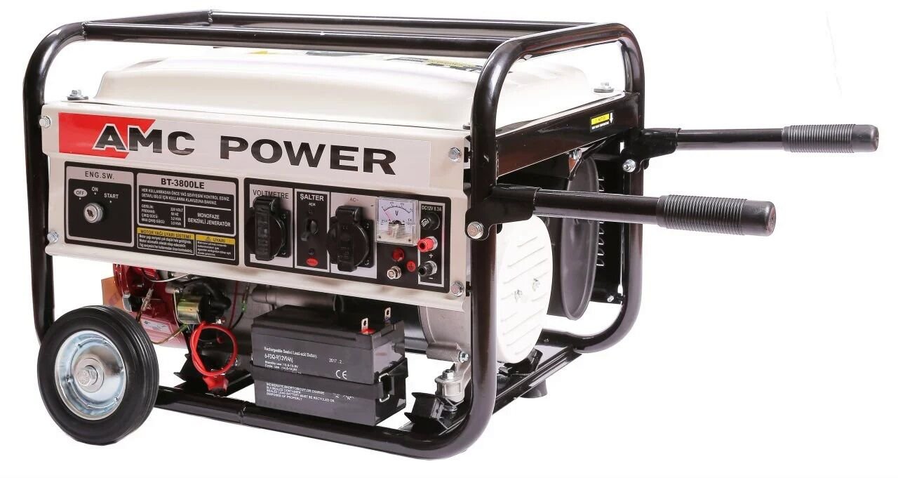 AMC BT 3800LE BENZİNLİ İPLİ MARŞLI JENERATÖR 3.5KVA 220VOLT