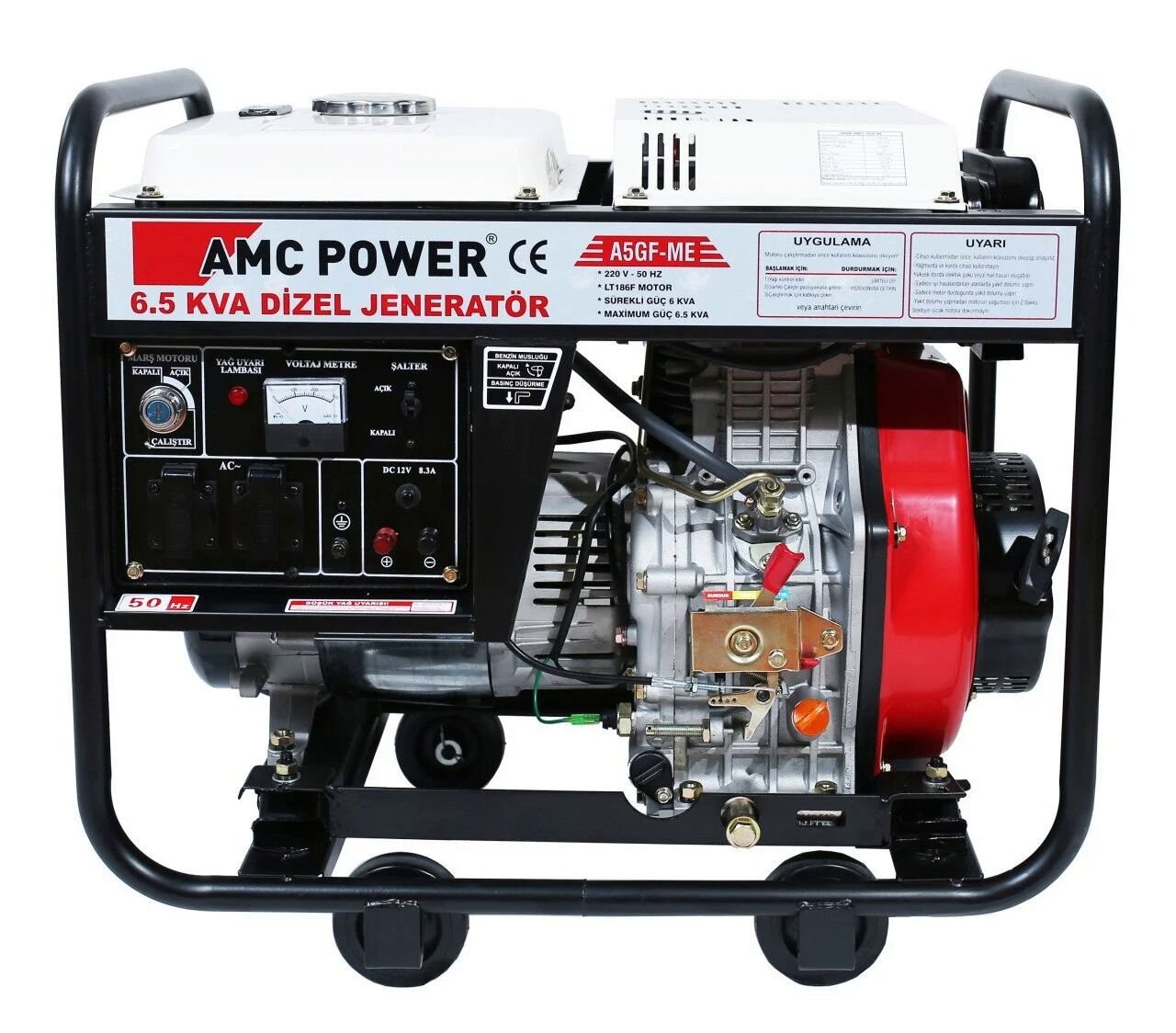 AMC A5GF-ME DİZEL İPLİ MARŞLI JENERATÖR 6.5KVA 220VOLT