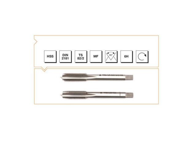HSS DIN 2181 Metrik İnce Vidalı 2'li Takım Kılavuzu M14x1.5