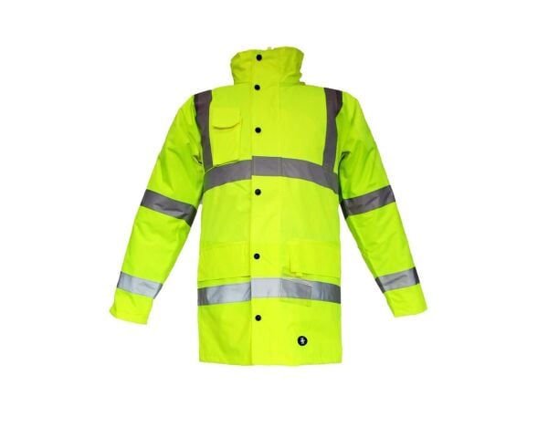 JUNIOR JN1011 Waterproof Fosforlu Oxford Parka Sarı XXL beden