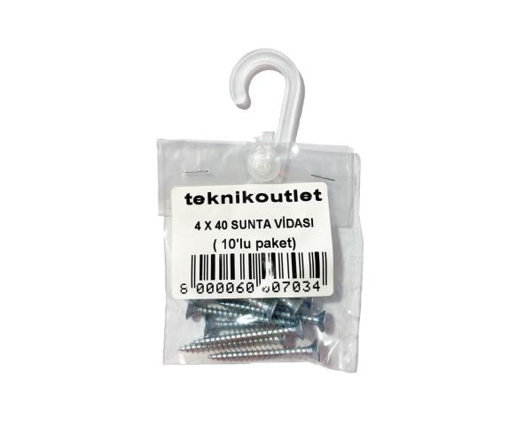 3.5x50 mm 10'lu Sunta Vidası DIN 7505