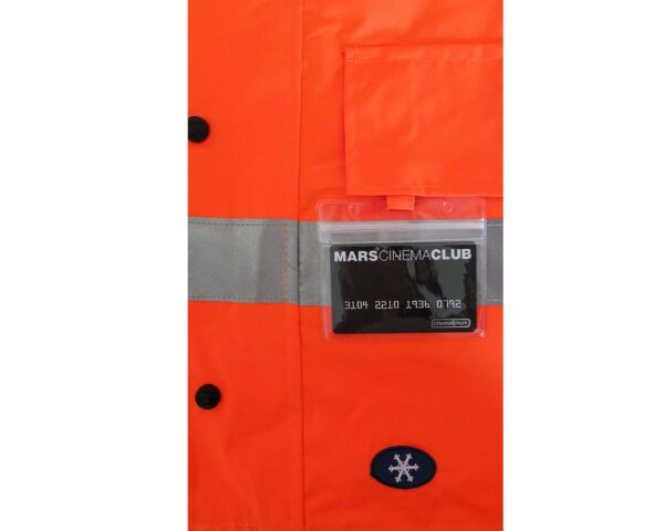 JUNIOR JN1012/P Waterproof Polarlı Fosforlu Oxford Parka Turuncu S beden