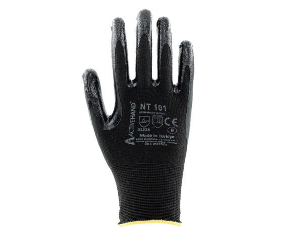 NT 101 SY/SY NO:7 Nitril Kaplı Polyester Eldiven
