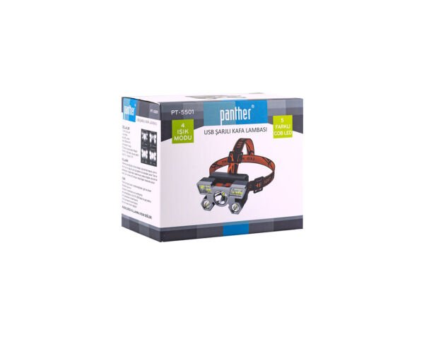PANTHER PT-5501 USB Şarjlı Kafa Lambası