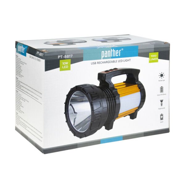 PANTHER PT-8817 USB Şarjlı Spot Fener