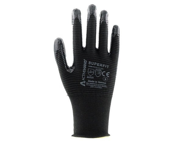 SUPERFİT SY/SY NO:9 Avuç İçi Tırtıklı Nitril Kaplı Polyester Eldiven