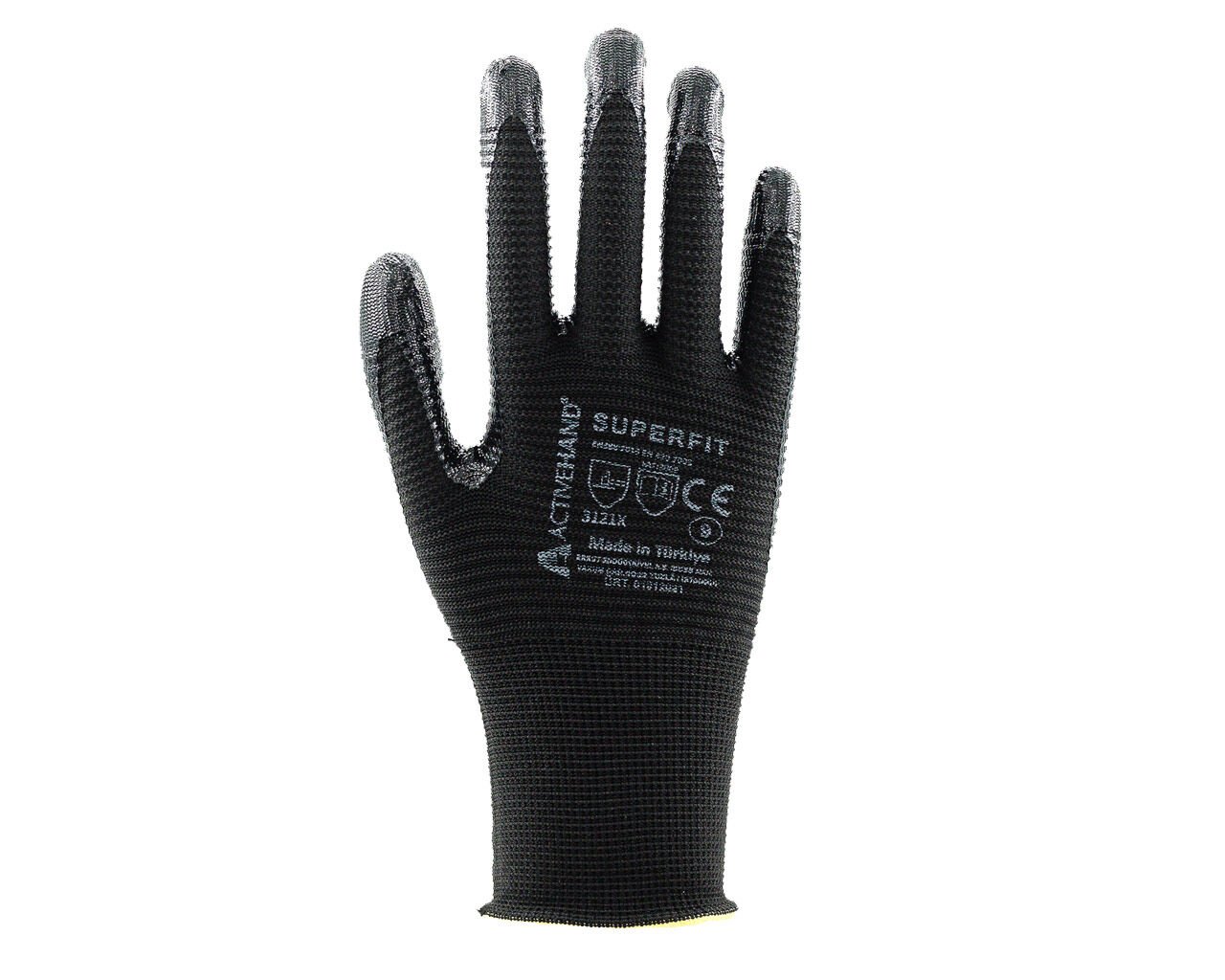 SUPERFİT SY/SY NO:8 Avuç İçi Tırtıklı Nitril Kaplı Polyester Eldiven