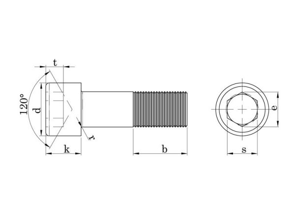 M12x120 İmbus Cıvata DIN 912