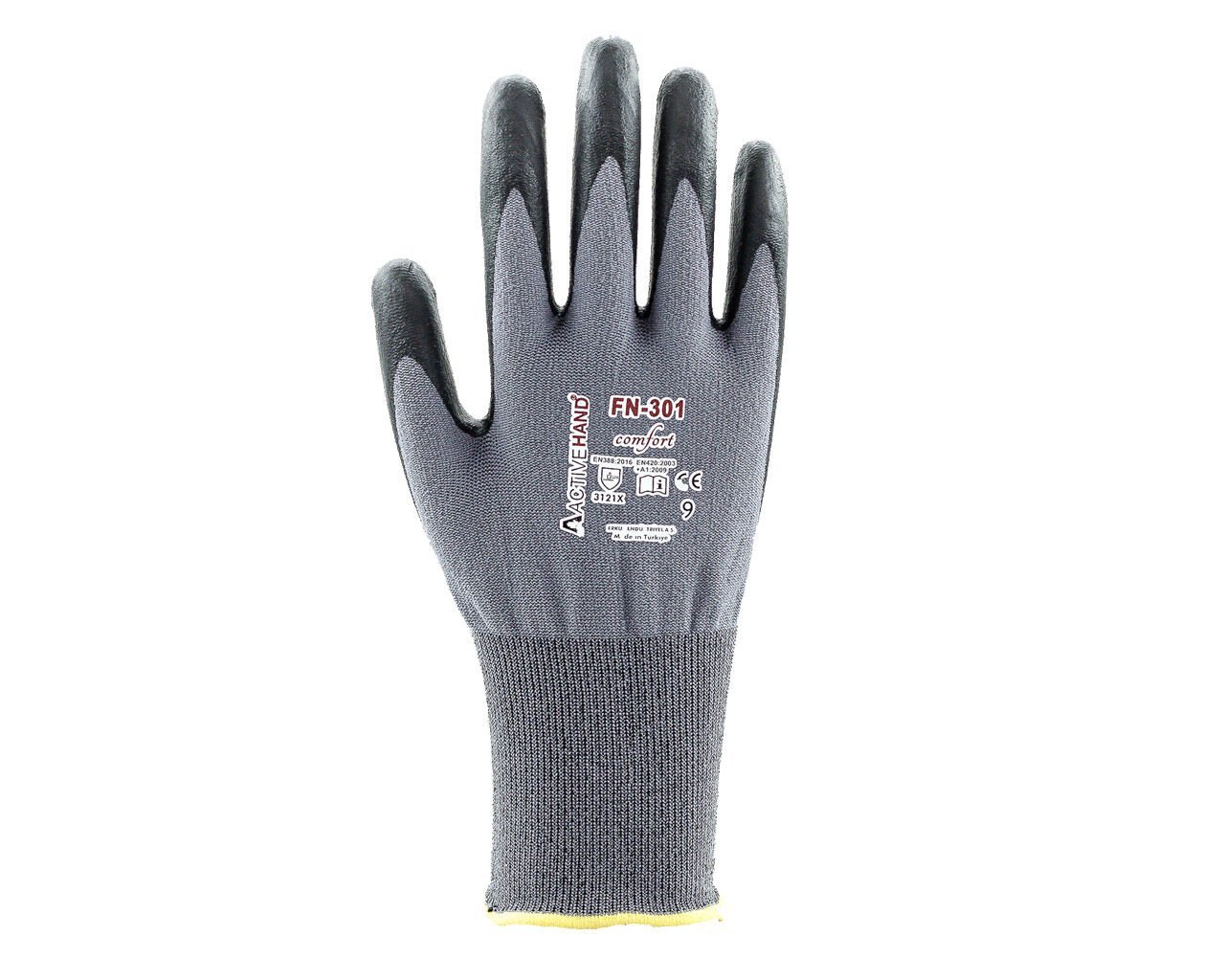 FN 301 COMFORT NO:10 Köpük Nitril Kaplı Polyester Likra Eldiven