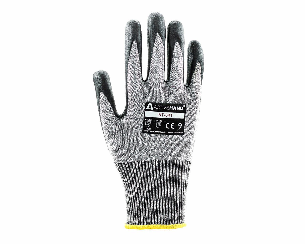 NT 641 GR/SY NO:10 3/4 Köpük Nitril Kaplı Polyester Kesilmeye Dayanıklı Eldiven