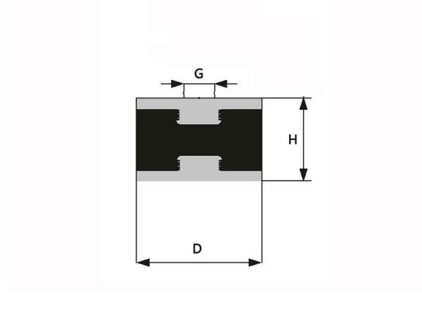 C Tip Lastik Takoz Pullu 60x35