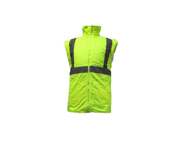 JUNIOR JN1003 Fosforlu Oxford 5+1 İçi Çıkmalı Parka Sarı Lacivert XL beden