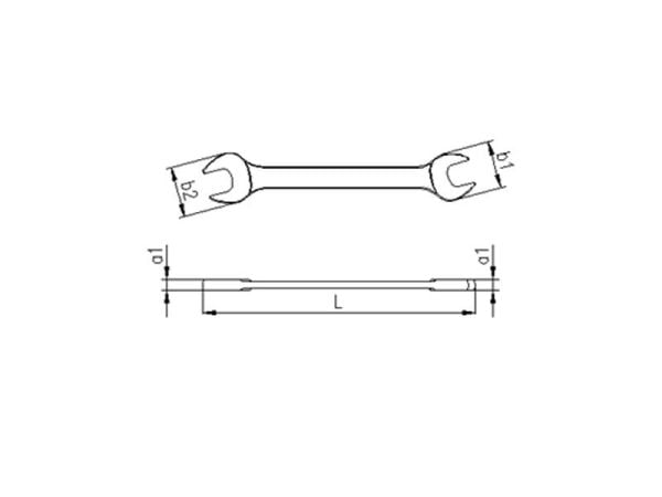 0100 İki Ağız Anahtar Kısa Boy 20x22 mm