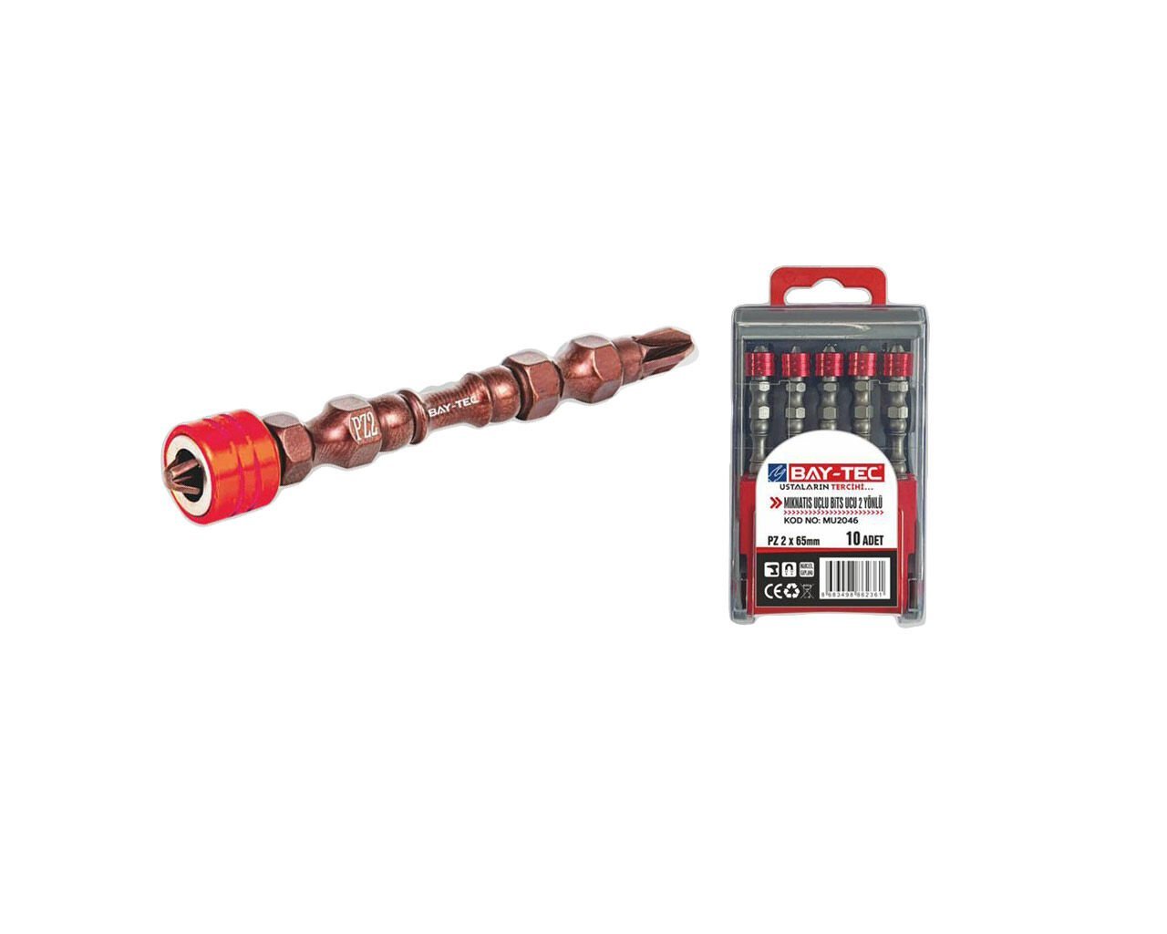 MU2046 PZ2x65 Mıknatıs Uçlu Bits 2 Yönlü