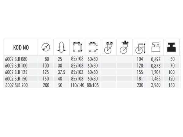 6002 SLB 200  Döner Saç Jantlı Teker
