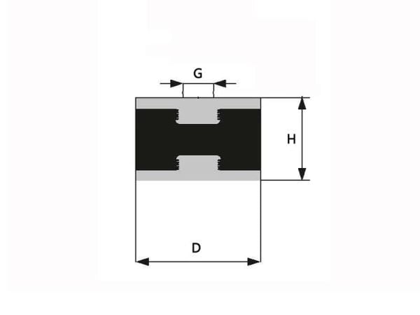 C Tip Lastik Takoz Pullu 40x50