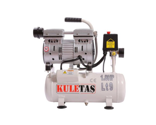 KULETAŞ Sessiz Hava Kompresörü 9 Litre 1 HP