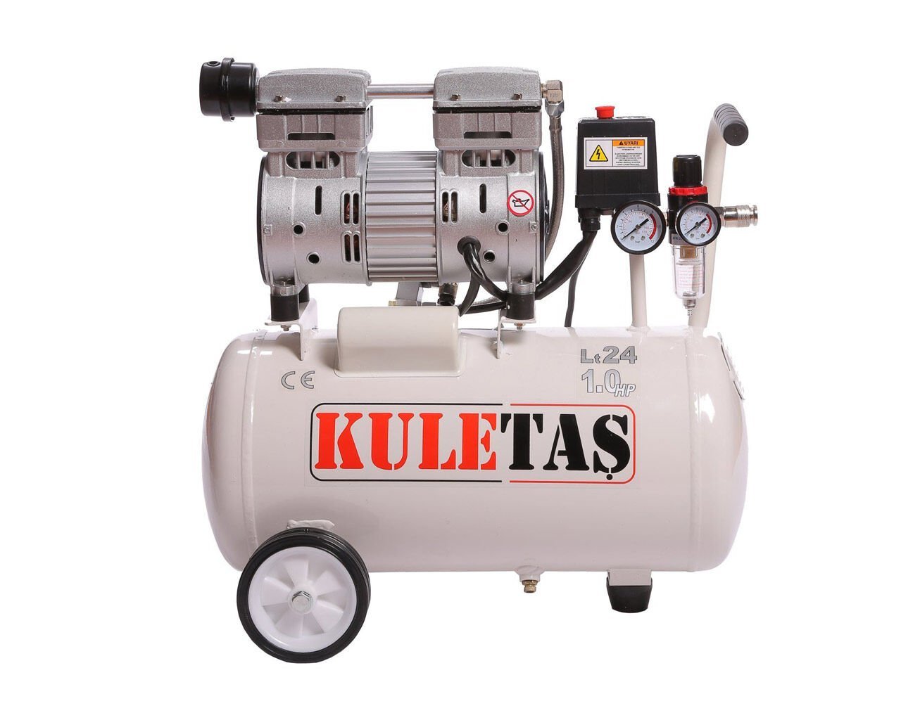 KULETAŞ Sessiz Hava Kompresörü 24 Litre 1 HP