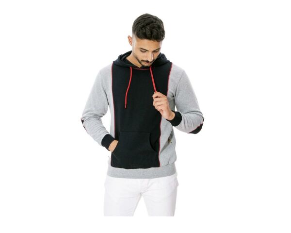 Kapşonlu Cepli Sweat Gri XL