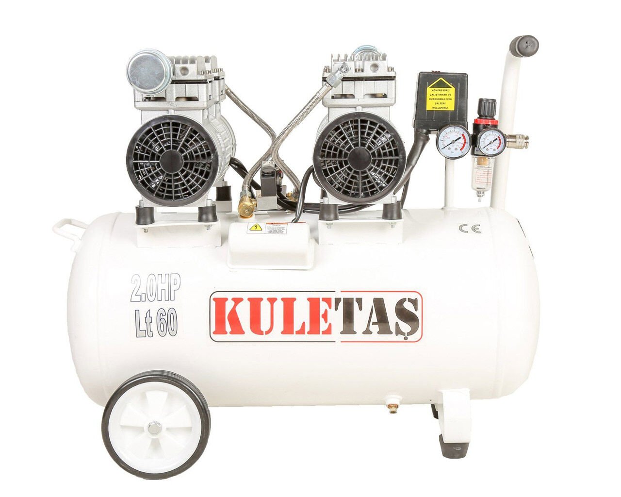 KULETAŞ Sessiz Hava Kompresörü 60 Litre 2 HP