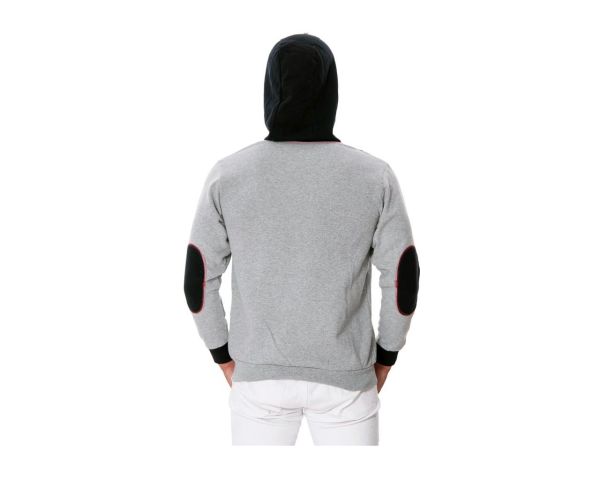 Kapşonlu Cepli Sweat Gri M