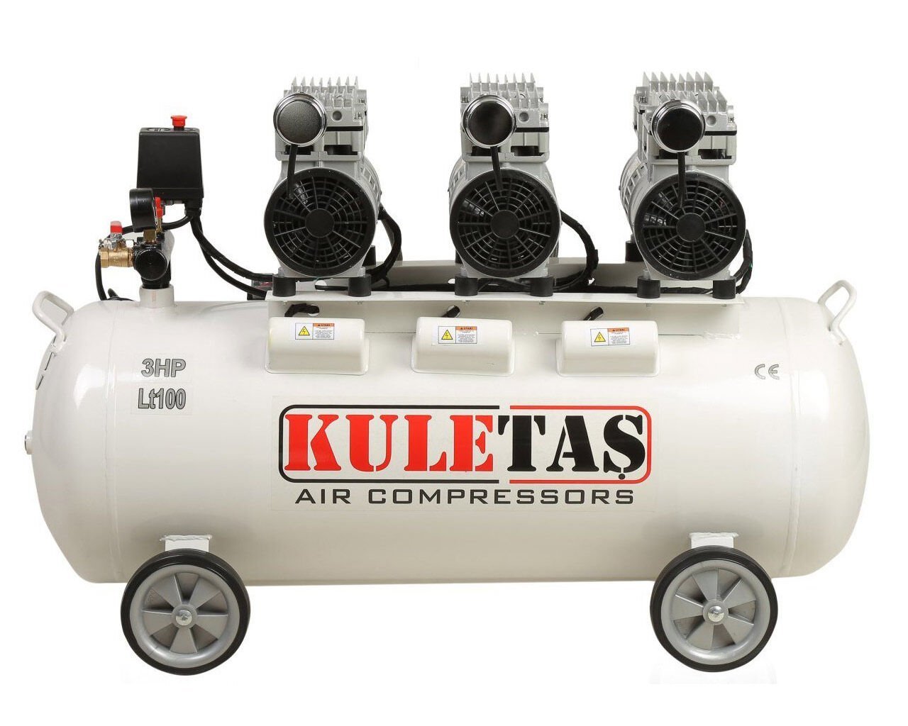 KULETAŞ Sessiz Hava Kompresörü 100 Litre 3 HP