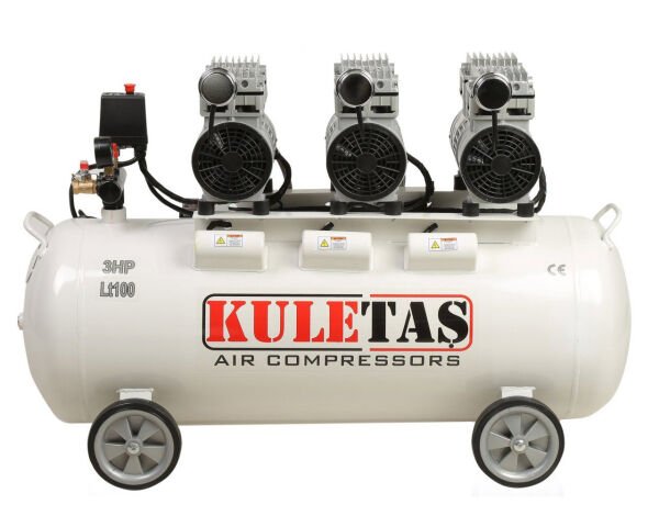 KULETAŞ Sessiz Hava Kompresörü 100 Litre 3 HP