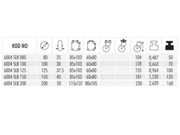 6004 SLB 150  Sabit Saç Jantlı Teker