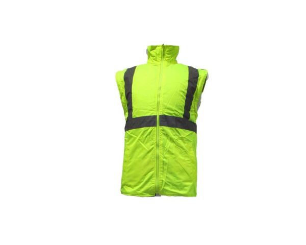 JUNIOR JN1003 Fosforlu Oxford 5+1 İçi Çıkmalı Parka Sarı Lacivert M beden