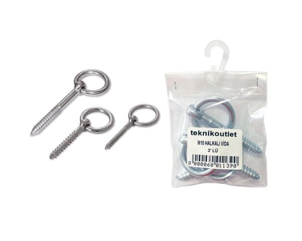 Halkalı Vida M6 3'lü Paket