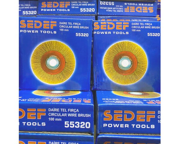 SEDEF Saçaklı Daire Tel Fırça 100 mm 55320
