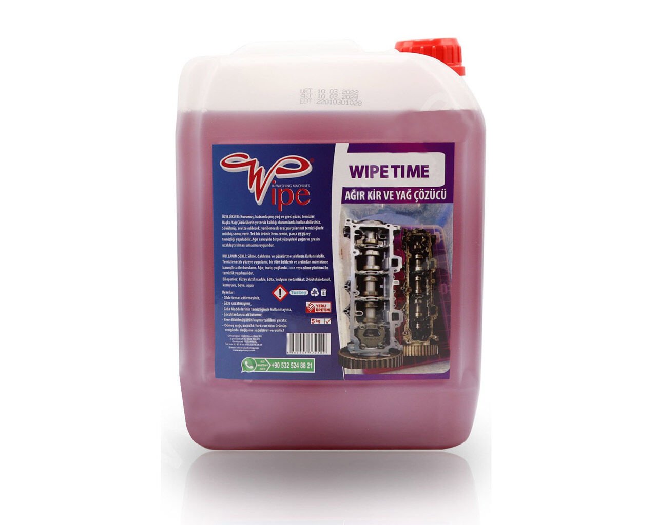 Wipe Time Ağır Kir ve Yağ Çözücü Sprey 5 Kg