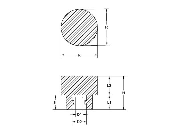 Plastik Tırtırlı Düğme Burçlu No:1 M4x15
