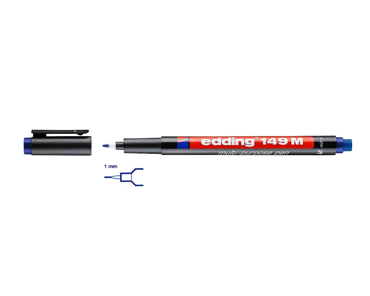Edding 149M Asetat Kalemi Mavi