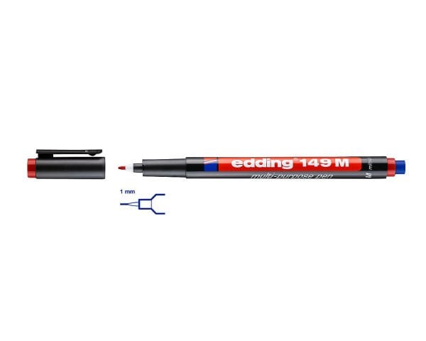 Edding 149M Asetat Kalemi Kırmızı