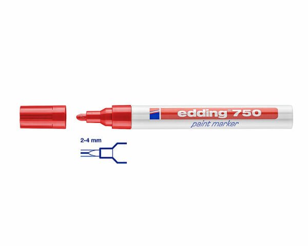 Edding 750 Tam Örtücü Boya Kalemi Kırmızı