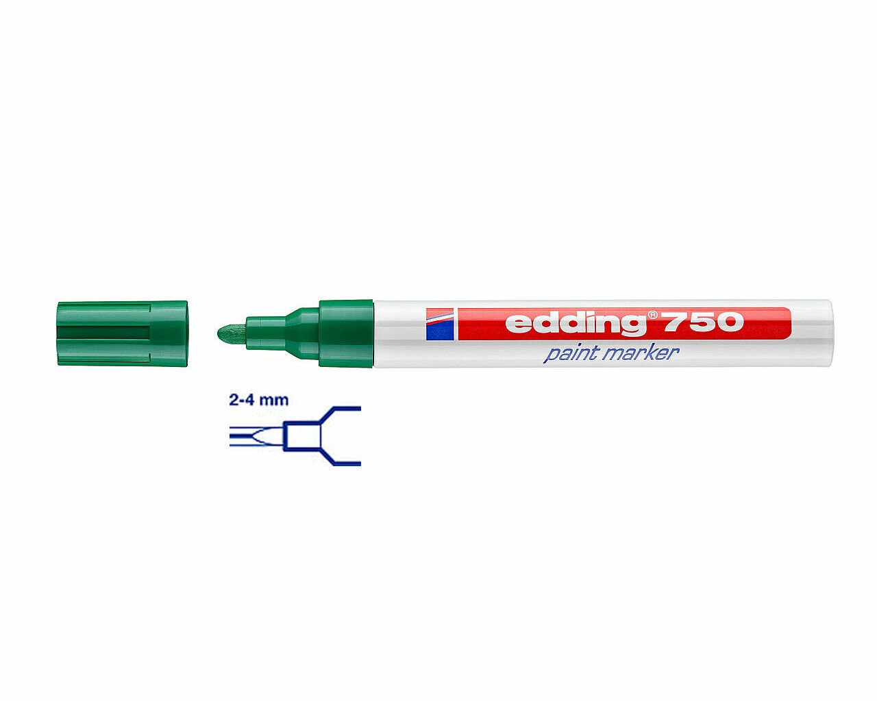 Edding 750 Tam Örtücü Boya Kalemi Yeşil