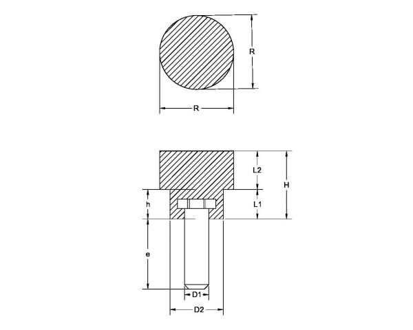 Plastik Tırtırlı Düğme Cıvatalı No:1 M6x10