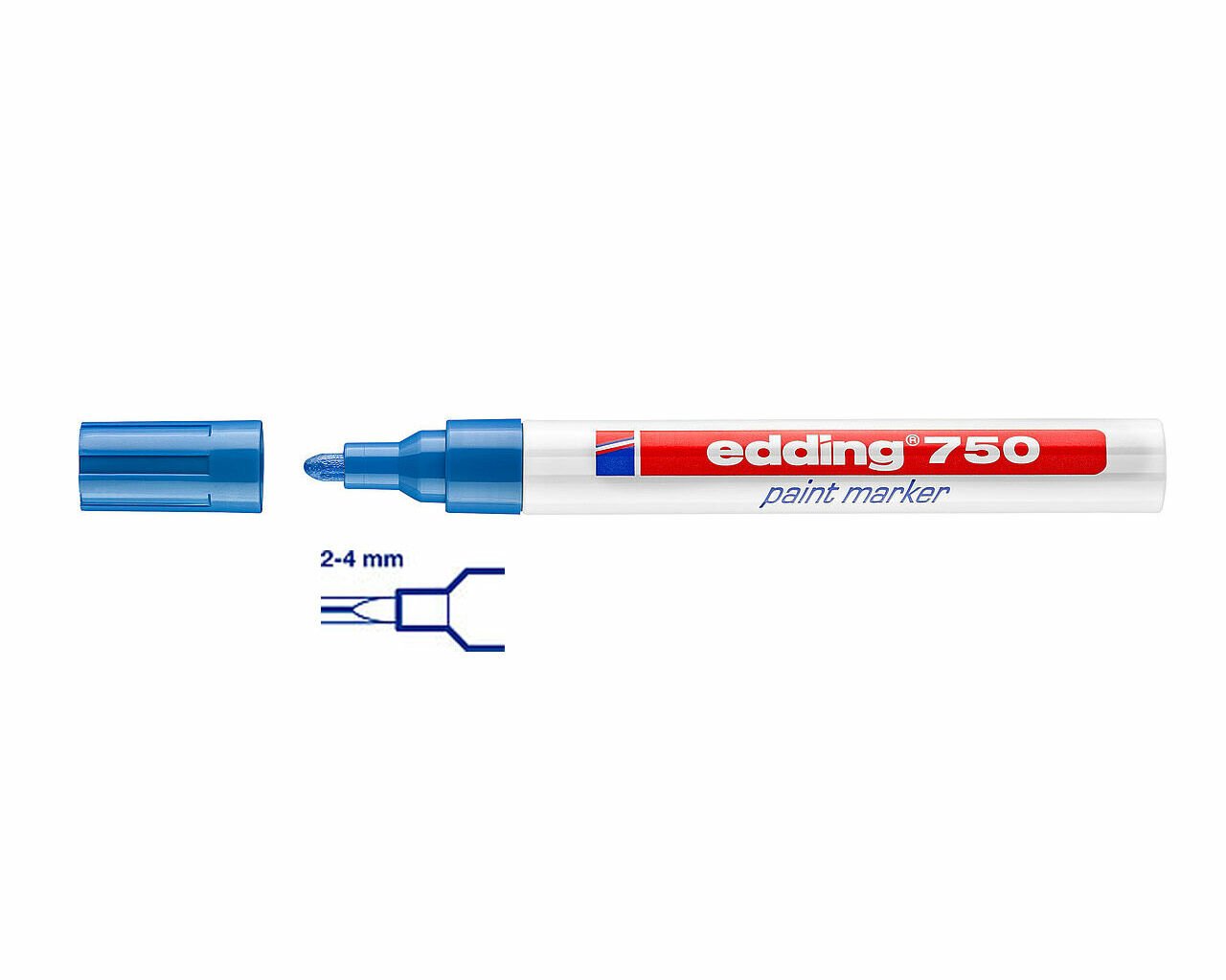 Edding 750 Tam Örtücü Boya Kalemi Mavi