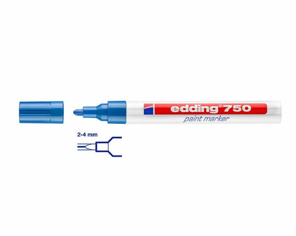 Edding 750 Tam Örtücü Boya Kalemi Mavi